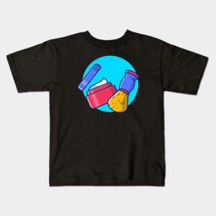 Shaving Cream And Brush Kids T-Shirt